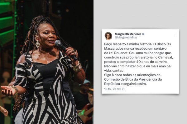 [Margareth Menezes nega que Bloco Os Mascarados tenha recebido dinheiro da Lei Rouanet: 
