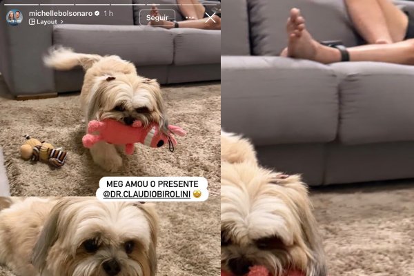 [Bolsonaro aparece de tornozeleira eletrônica em foto publicada por Michelle]